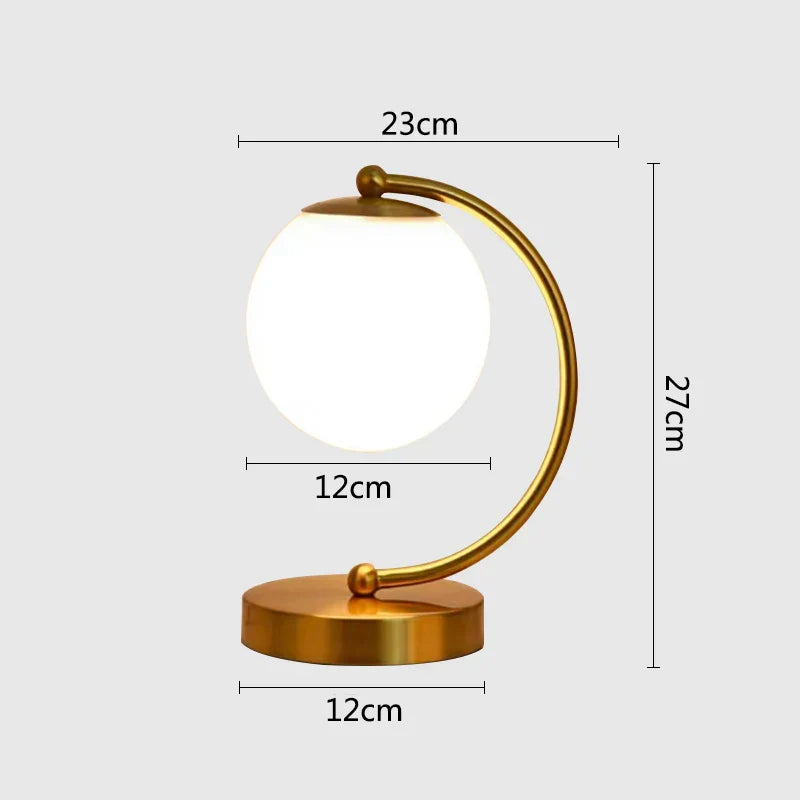 OrbGlow Elegant Glass Ball Table Lamp – Modern Lighting for a Sophisticated Ambiance