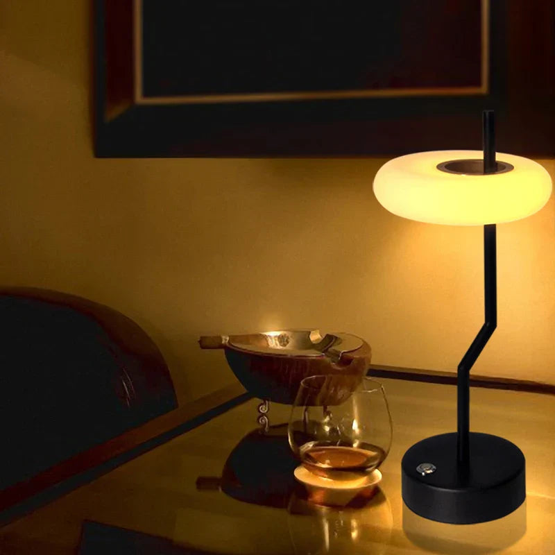 RotateGlimmer Touch-Control LED Table Lamp – Easy Ambient Desk Lighting