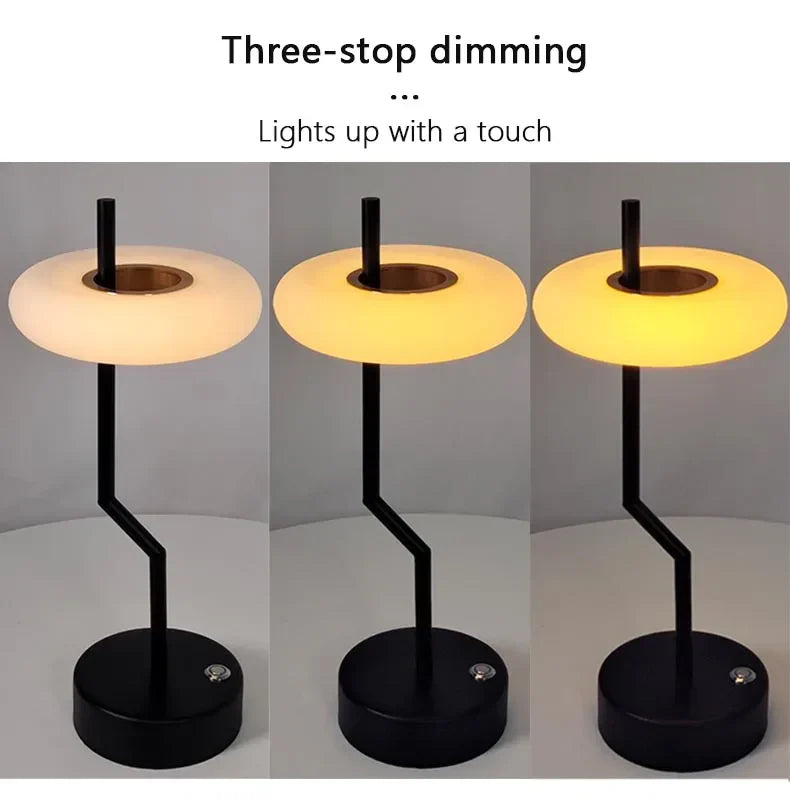 RotateGlimmer Touch-Control LED Table Lamp – Easy Ambient Desk Lighting