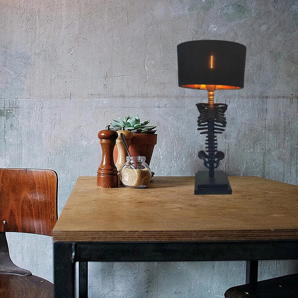 GothiLight – Handcrafted Gothic Skeleton Table Lamp for Unique Home Décor