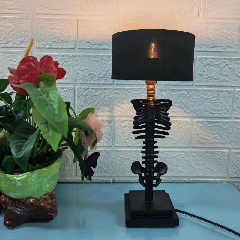 GothiLight – Handcrafted Gothic Skeleton Table Lamp for Unique Home Décor
