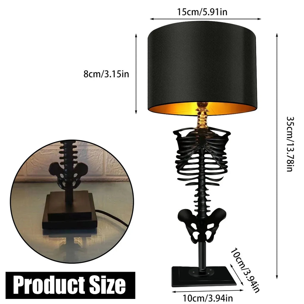 GothiLight – Handcrafted Gothic Skeleton Table Lamp for Unique Home Décor