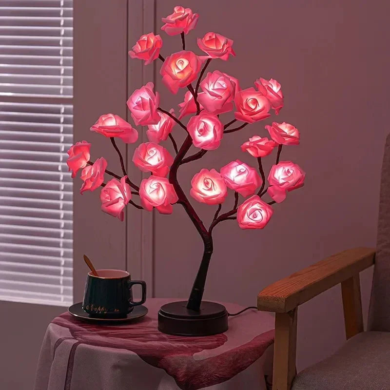 RosyGlow – Romantic Rose Flower Table Lamp for an Elegant & Cozy Ambiance