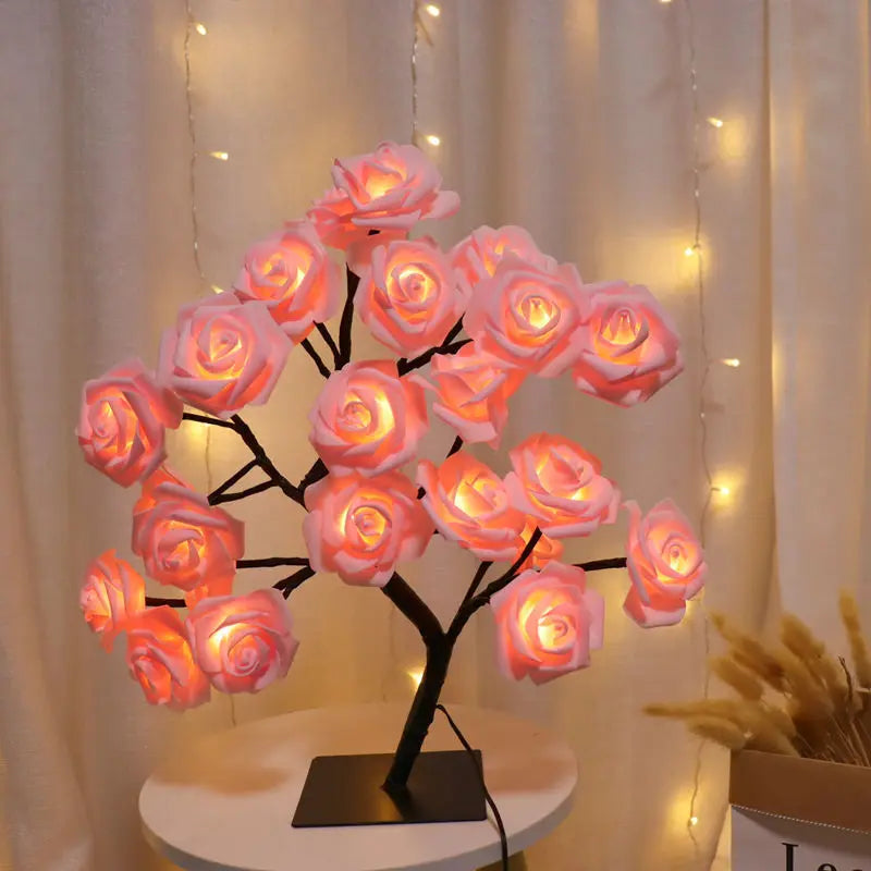 RosyGlow – Romantic Rose Flower Table Lamp for an Elegant & Cozy Ambiance