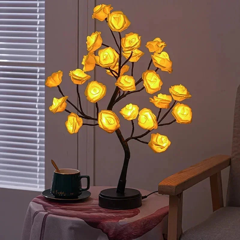 RosyGlow – Romantic Rose Flower Table Lamp for an Elegant & Cozy Ambiance