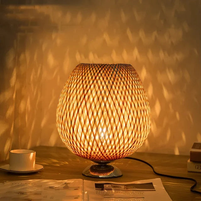 Antique Bamboo Vintage Bamboo Table Lamp – Elegant & Classic Lighting for Timeless Home Decor