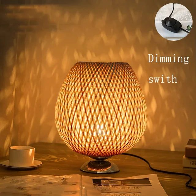 Antique Bamboo Vintage Bamboo Table Lamp – Elegant & Classic Lighting for Timeless Home Decor