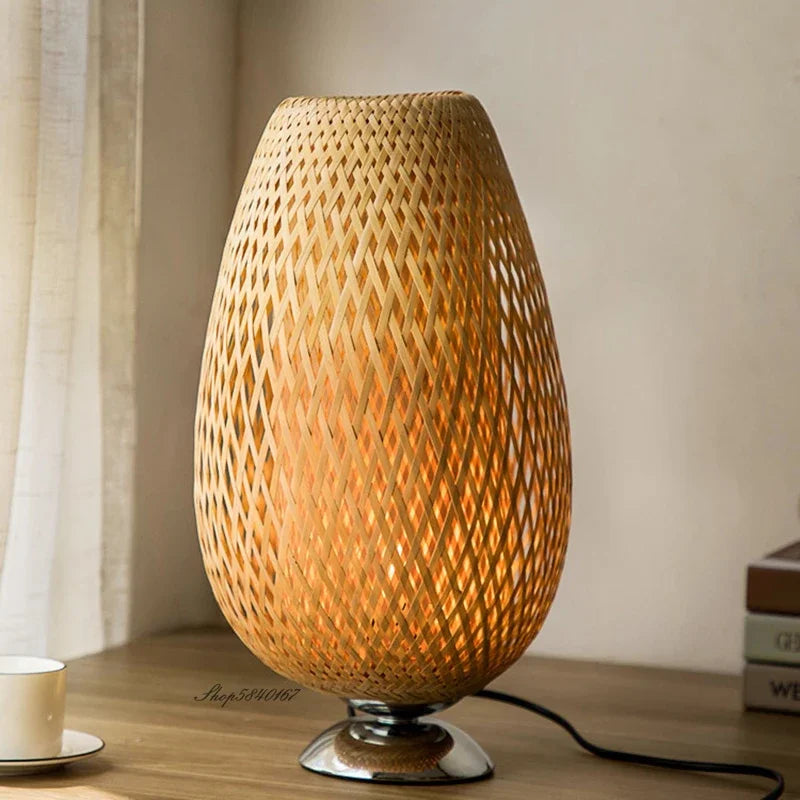 Antique Bamboo Vintage Bamboo Table Lamp – Elegant & Classic Lighting for Timeless Home Decor