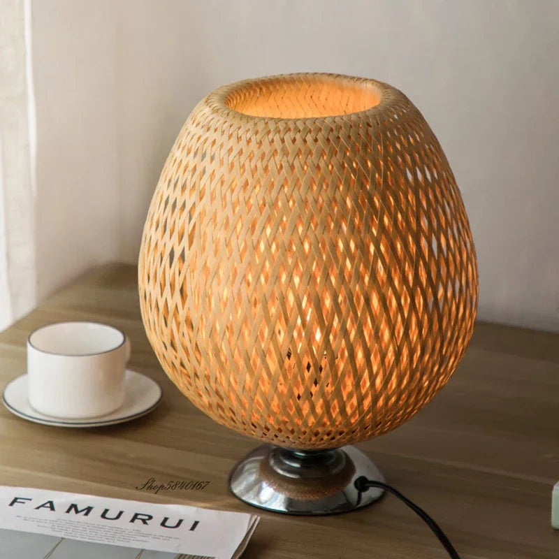 Antique Bamboo Vintage Bamboo Table Lamp – Elegant & Classic Lighting for Timeless Home Decor