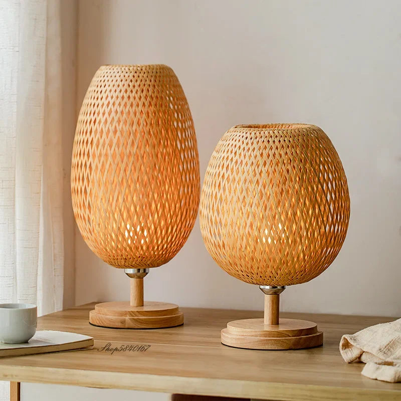 Antique Bamboo Vintage Bamboo Table Lamp – Elegant & Classic Lighting for Timeless Home Decor