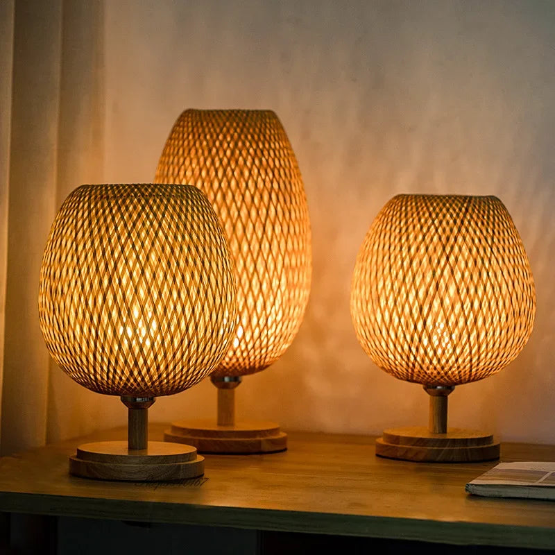 Antique Bamboo Vintage Bamboo Table Lamp – Elegant & Classic Lighting for Timeless Home Decor