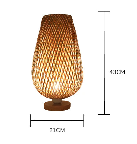 RetroBambooCraft Vintage Bamboo Table Lamp – Charming Handmade Lighting for Natural Elegance