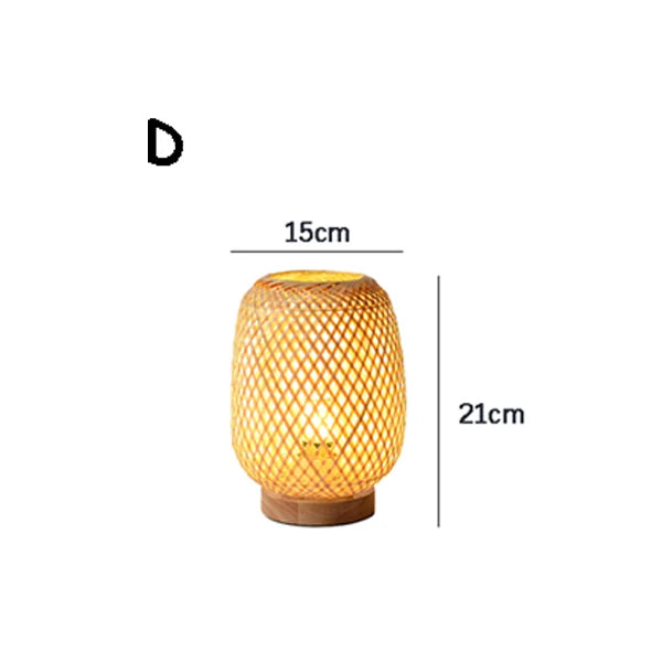 RetroBambooCraft Vintage Bamboo Table Lamp – Charming Handmade Lighting for Natural Elegance