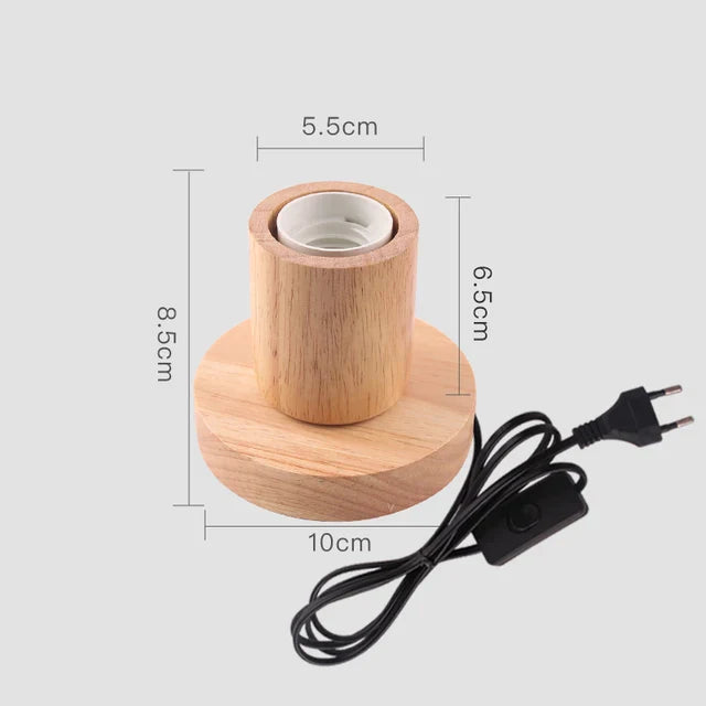 WoodWhimsy – Retro Wooden Decorative Table Lamp for a Warm & Cozy Ambiance