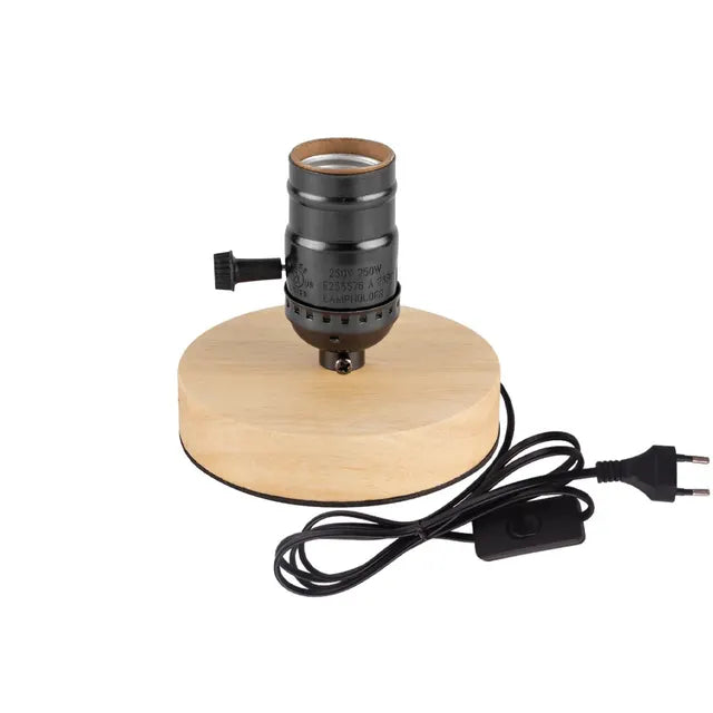 WoodWhimsy – Retro Wooden Decorative Table Lamp for a Warm & Cozy Ambiance