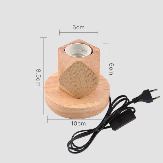WoodWhimsy – Retro Wooden Decorative Table Lamp for a Warm & Cozy Ambiance