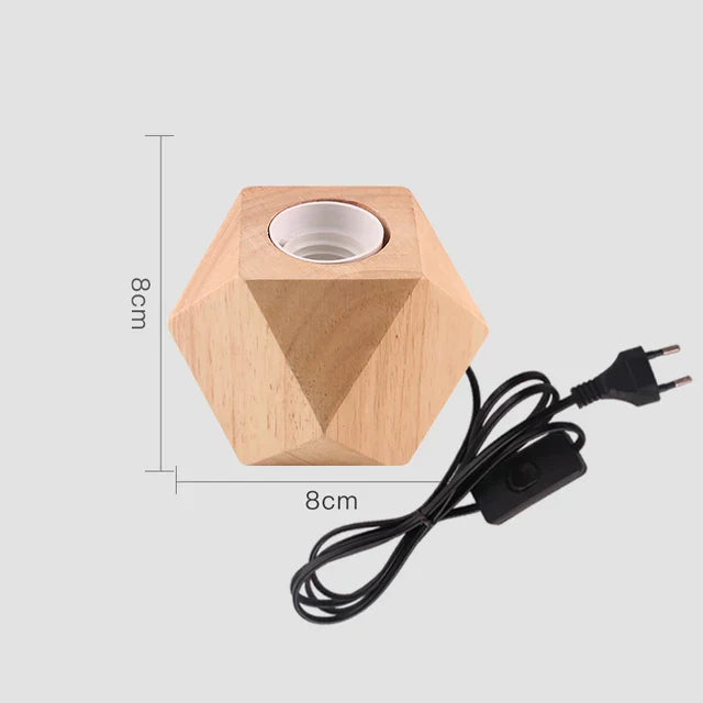 WoodWhimsy – Retro Wooden Decorative Table Lamp for a Warm & Cozy Ambiance