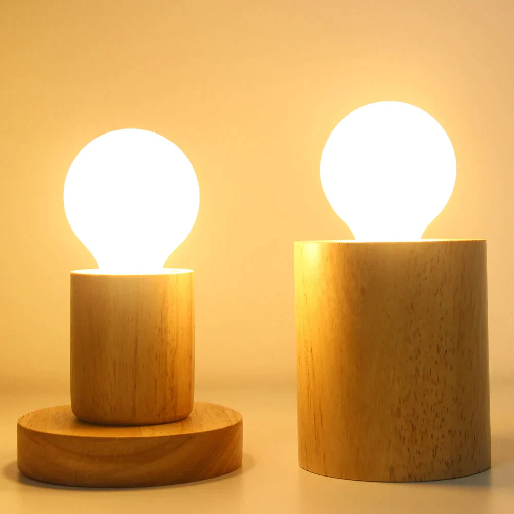 WoodWhimsy – Retro Wooden Decorative Table Lamp for a Warm & Cozy Ambiance