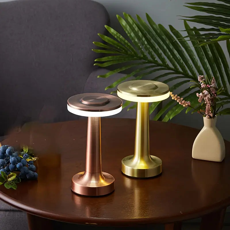 GloeiRetro Rechargeable Table Lamp – Elegant Multifunctional LED Light for Home & Office