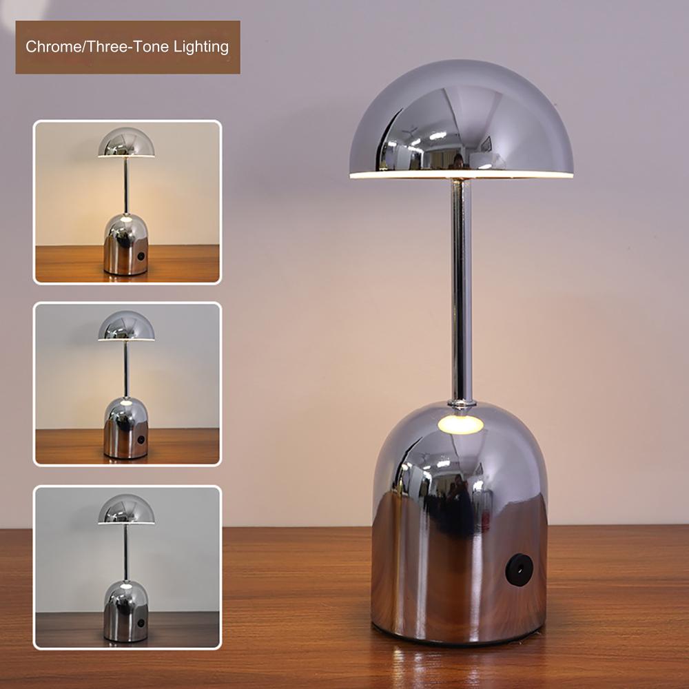 LuminaCrescent Adjustable Metal Table Lamp – LED Desk Lamp with Dimmer