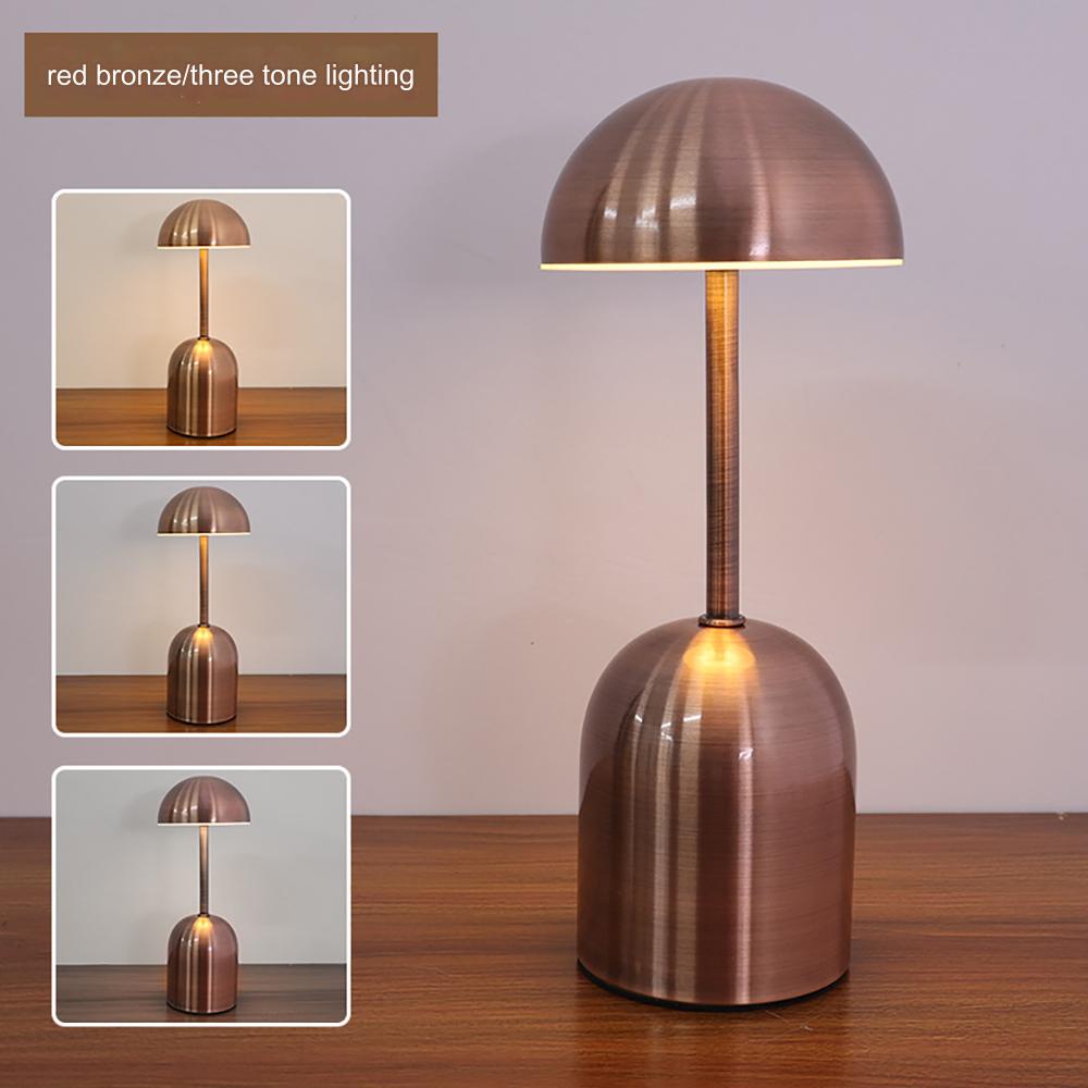 LuminaCrescent Adjustable Metal Table Lamp – LED Desk Lamp with Dimmer