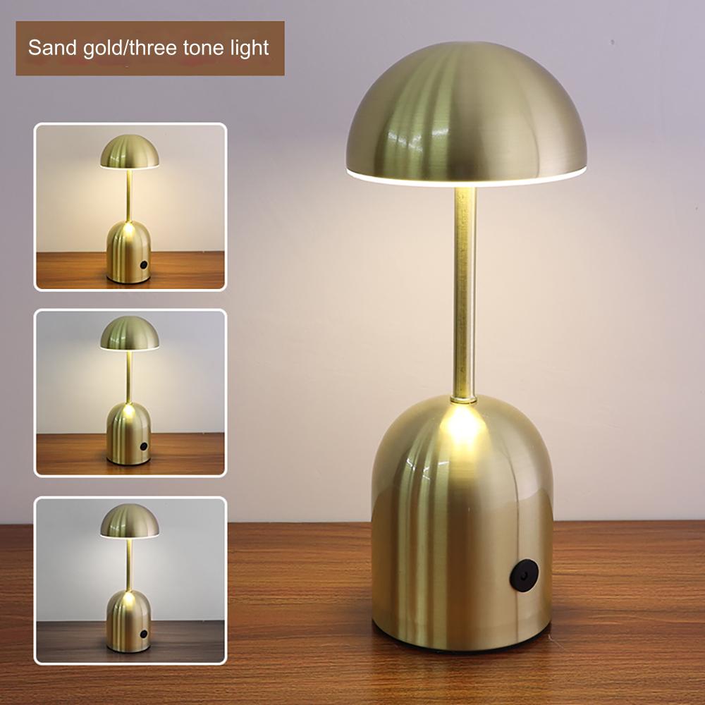 LuminaCrescent Adjustable Metal Table Lamp – LED Desk Lamp with Dimmer
