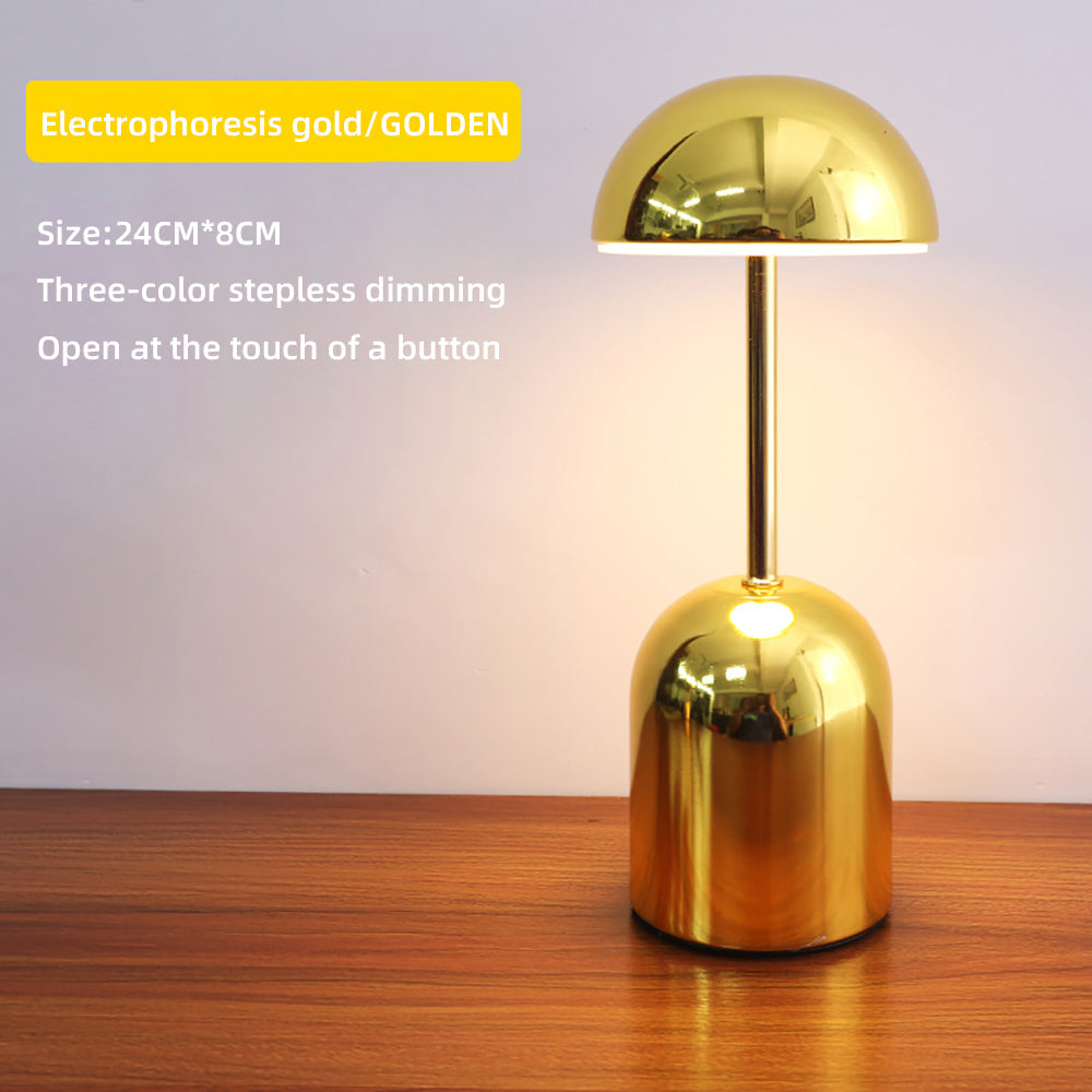 LuminaCrescent Adjustable Metal Table Lamp – LED Desk Lamp with Dimmer