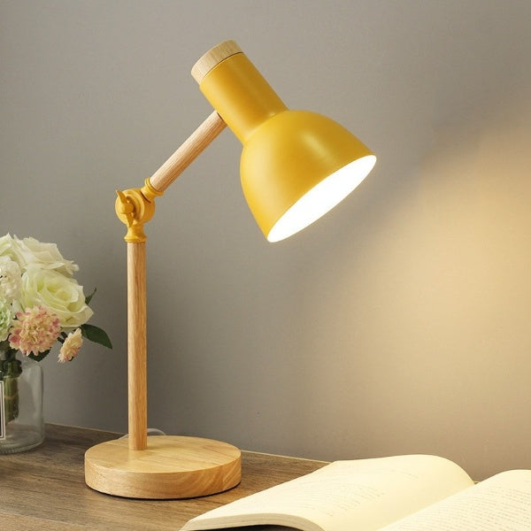 Nordic Wooden LED Desk Lamp – Elegant Scandinavian Lighting for Home & Office