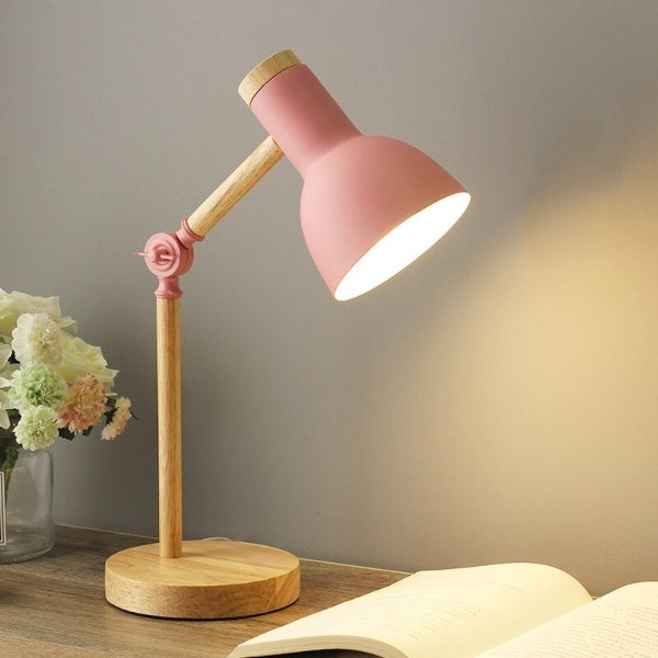 Nordic Wooden LED Desk Lamp – Elegant Scandinavian Lighting for Home & Office