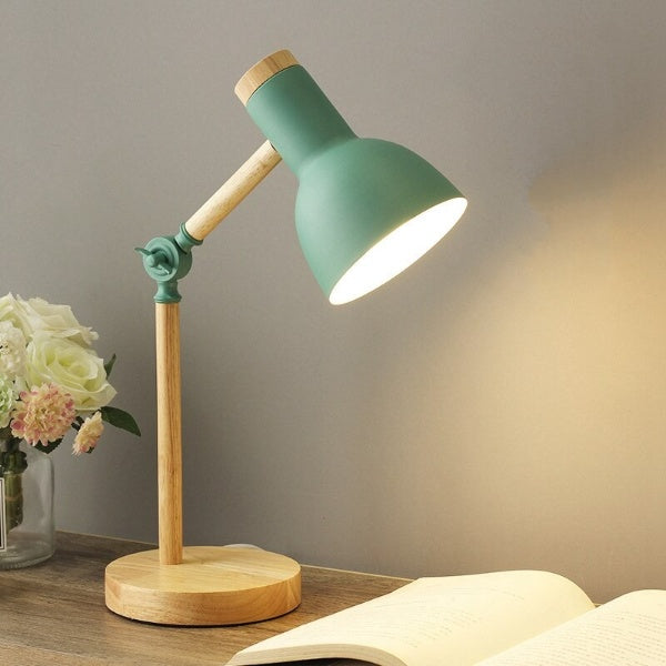 Nordic Wooden LED Desk Lamp – Elegant Scandinavian Lighting for Home & Office