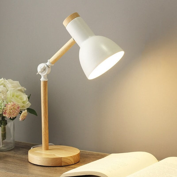 Nordic Wooden LED Desk Lamp – Elegant Scandinavian Lighting for Home & Office