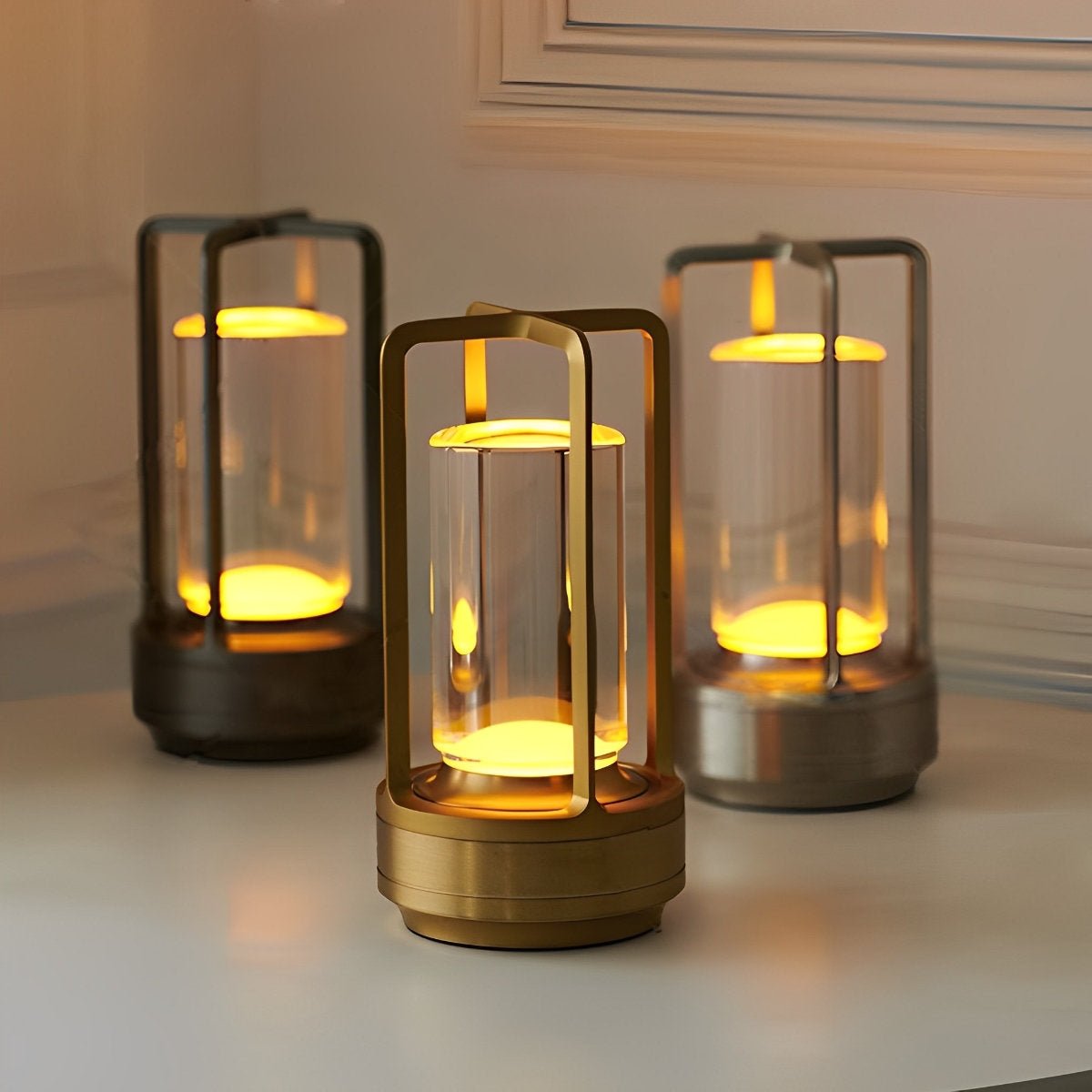 Wireless Portable LED Table Lamp – Touch Control Bedside Lamp, Adjustable Brightness, Rechargeable Night Light