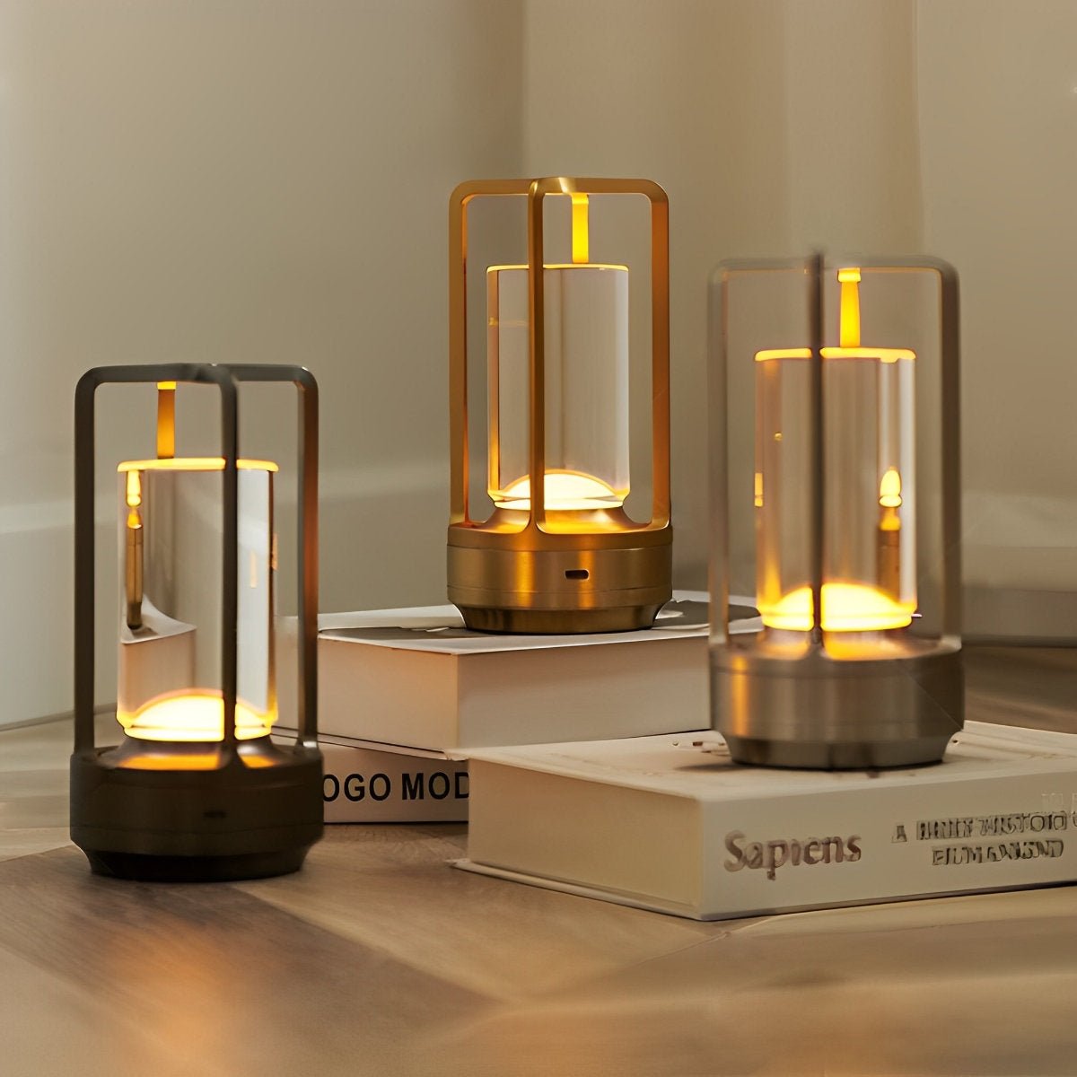 Wireless Portable LED Table Lamp – Touch Control Bedside Lamp, Adjustable Brightness, Rechargeable Night Light