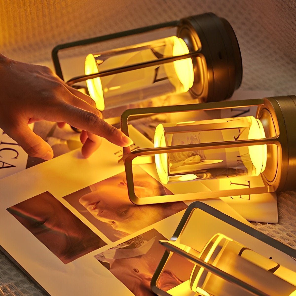 Wireless Portable LED Table Lamp – Touch Control Bedside Lamp, Adjustable Brightness, Rechargeable Night Light