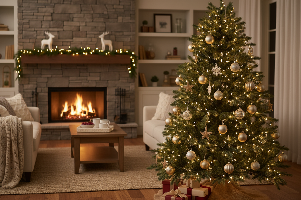 put less decorations on the tree